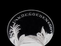 A Dutch Engraved Privateer Wine Glass