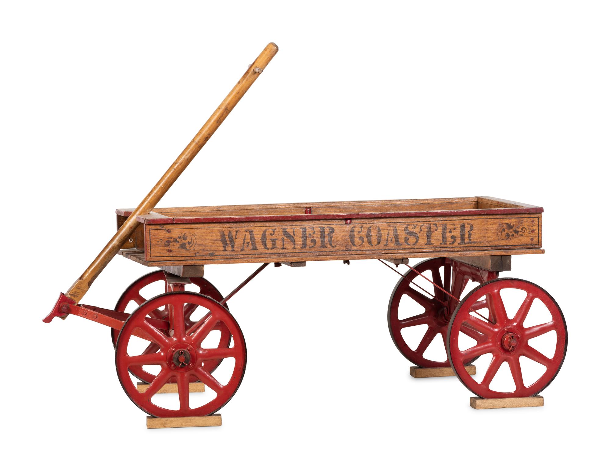 A 'Wagner Coaster' Wooden Advertising Wagon