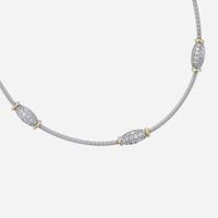 A 14K bicolor gold necklace with diamonds Italy