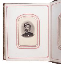 Patriotic album containing 24 engraved CDVs of Union generals. New York: Leavitt & Allen, 1862.