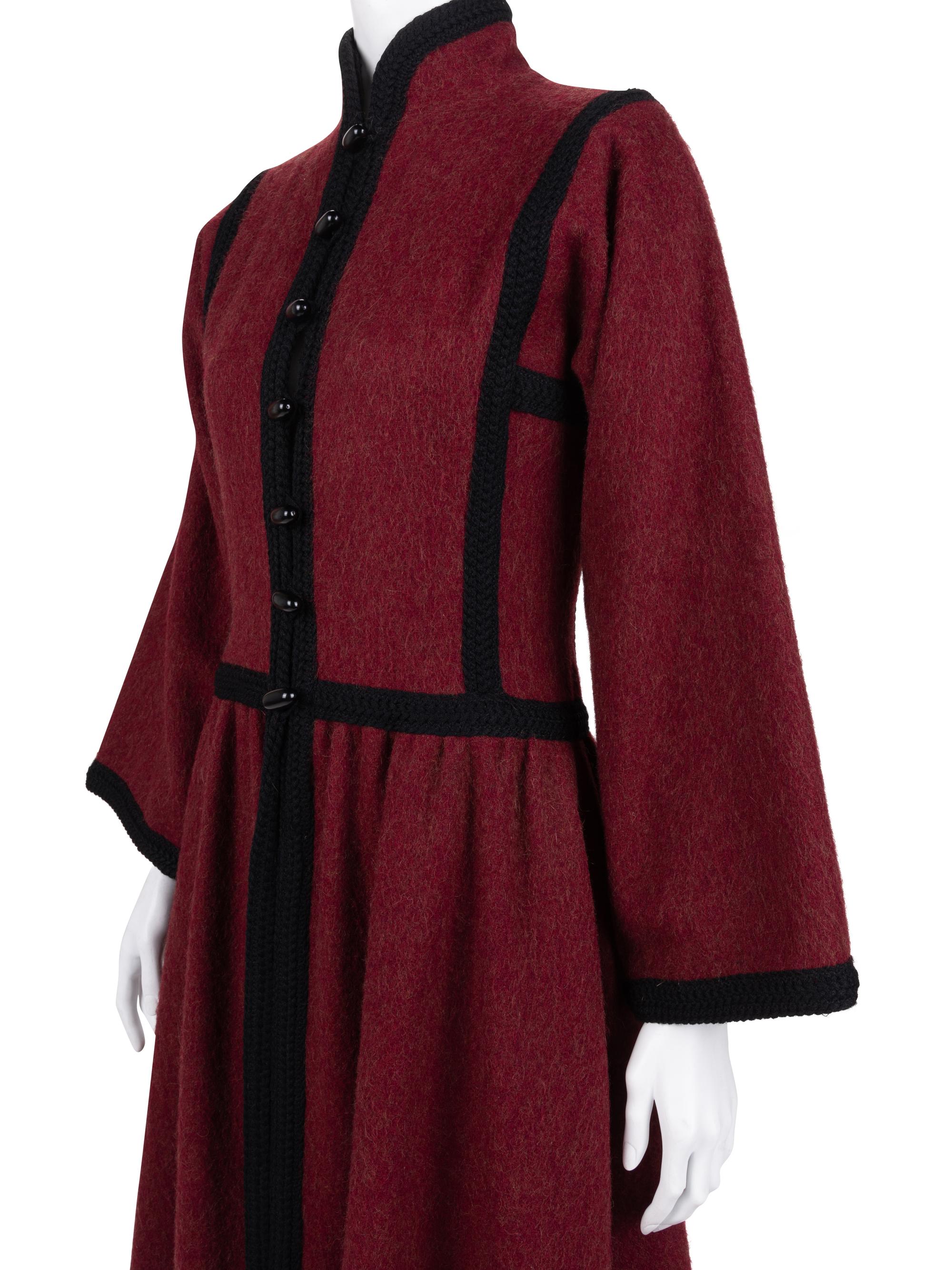 Saint Laurent Rive Gauche Wool Coat, c. 1977