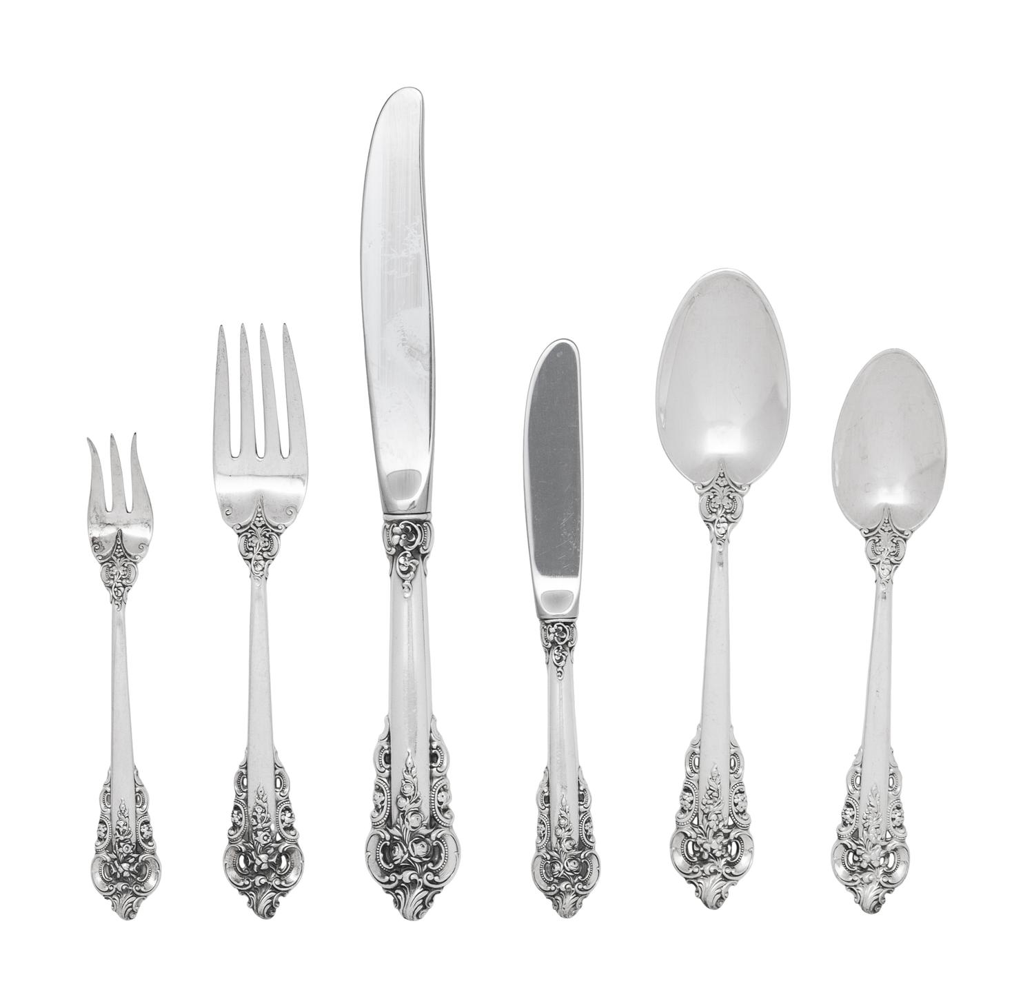 An American Silver Grand Baroque Flatware Service