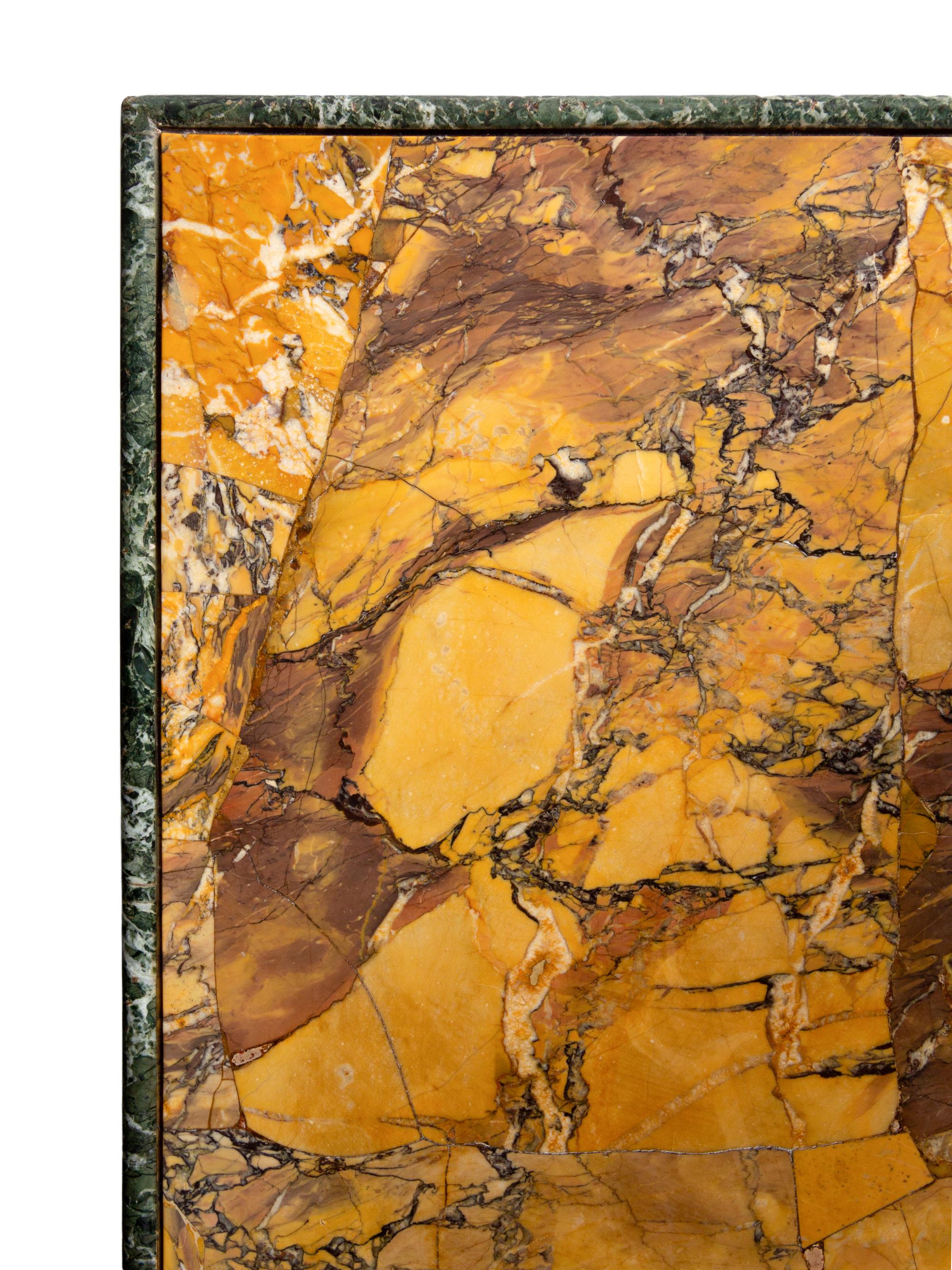 A Modern Marble and Faux Marble Low Table by Robert Metzger (American, 1939-1994)