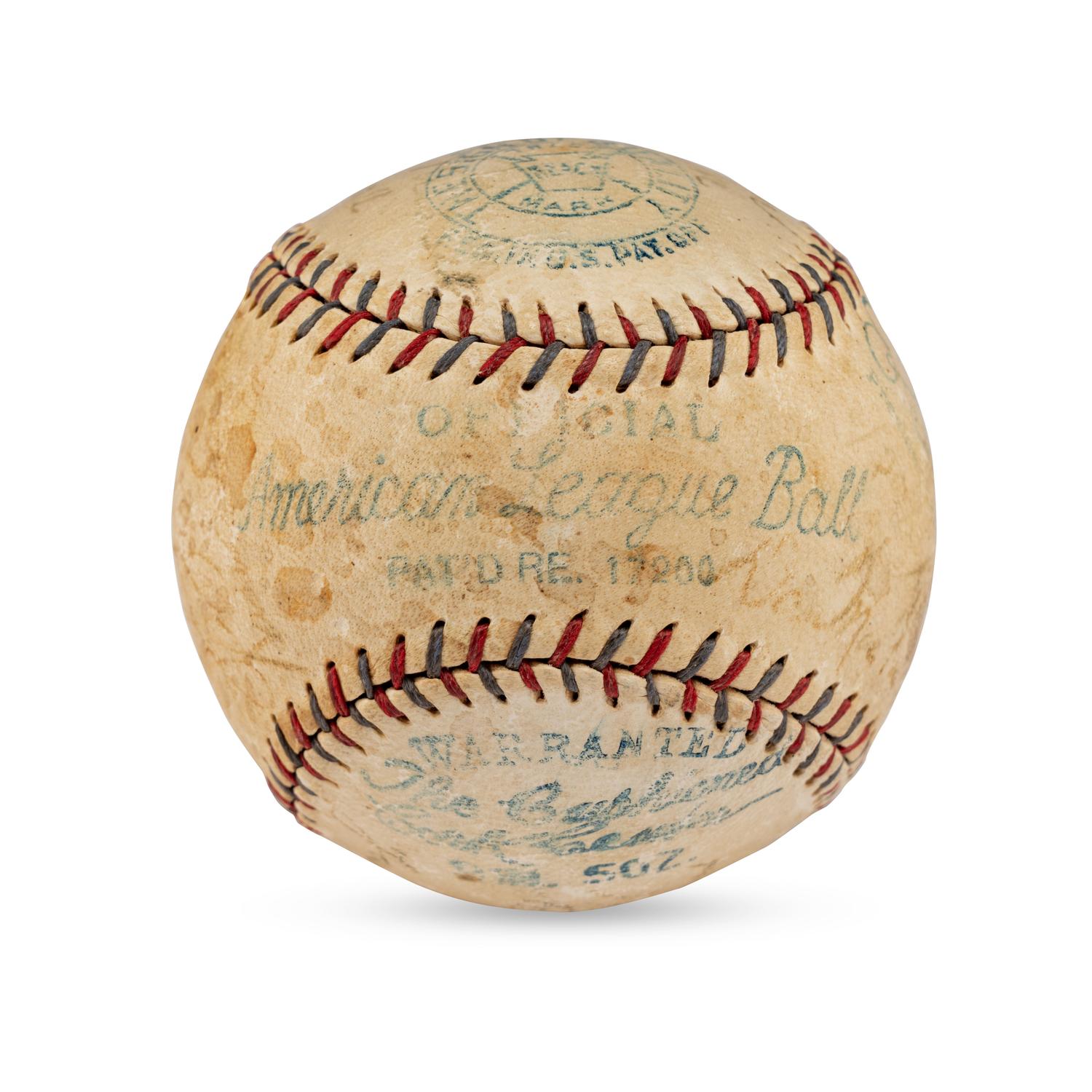 A 1930 Boston Red Sox Team Signed Autograph Baseball (Beckett Authentication Services Letter of Authenticity)