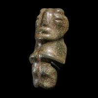 A Mezcala Dark Gray Stone Standing Figure