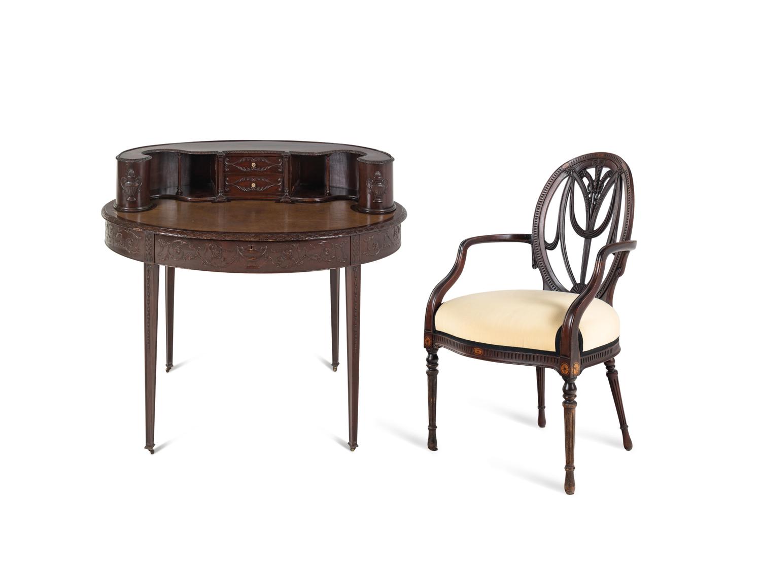 A George III Style Mahogany Carlton House Desk