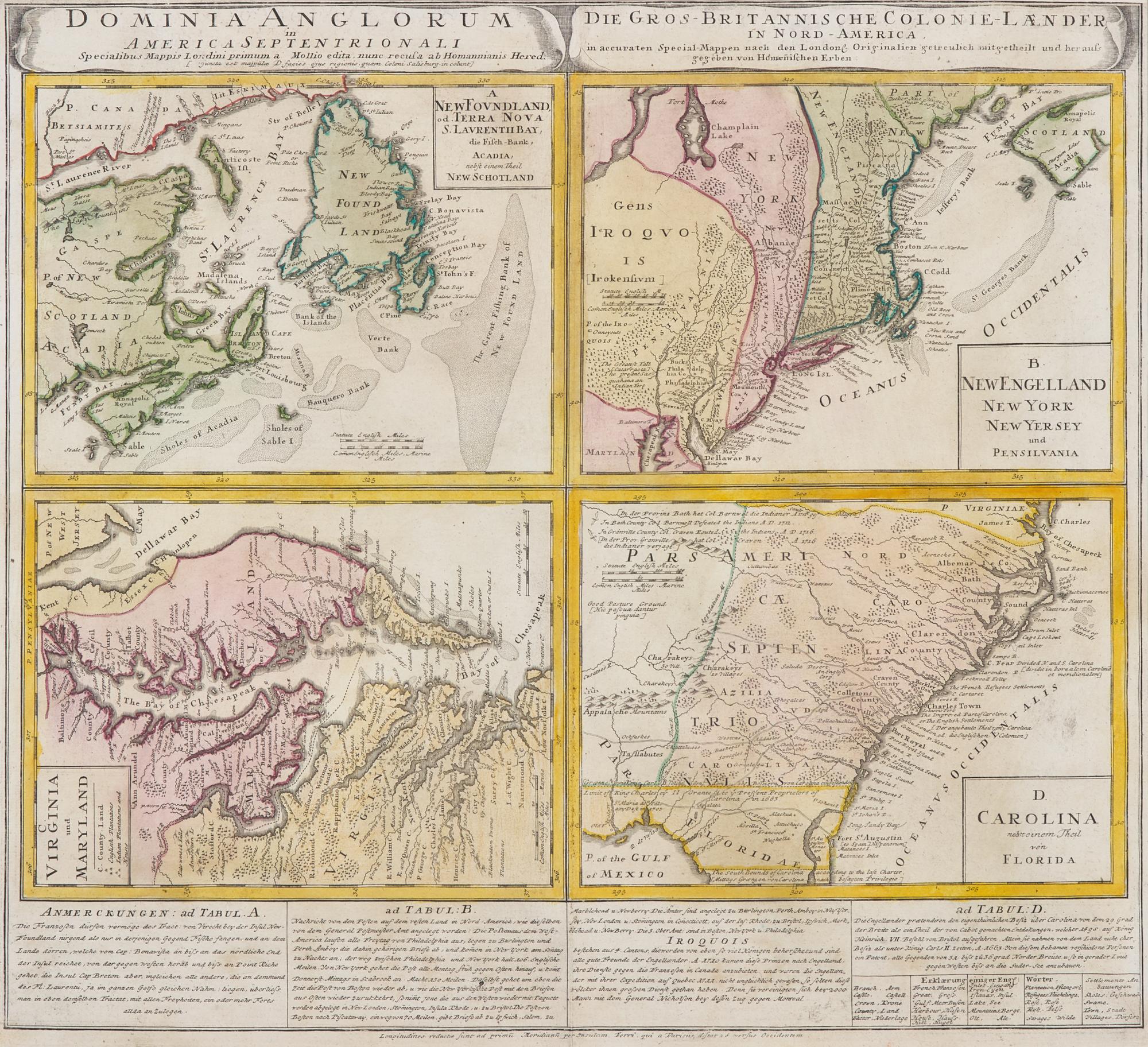 [Maps & Atlases] Dominia Anglorum in American Septentrionali