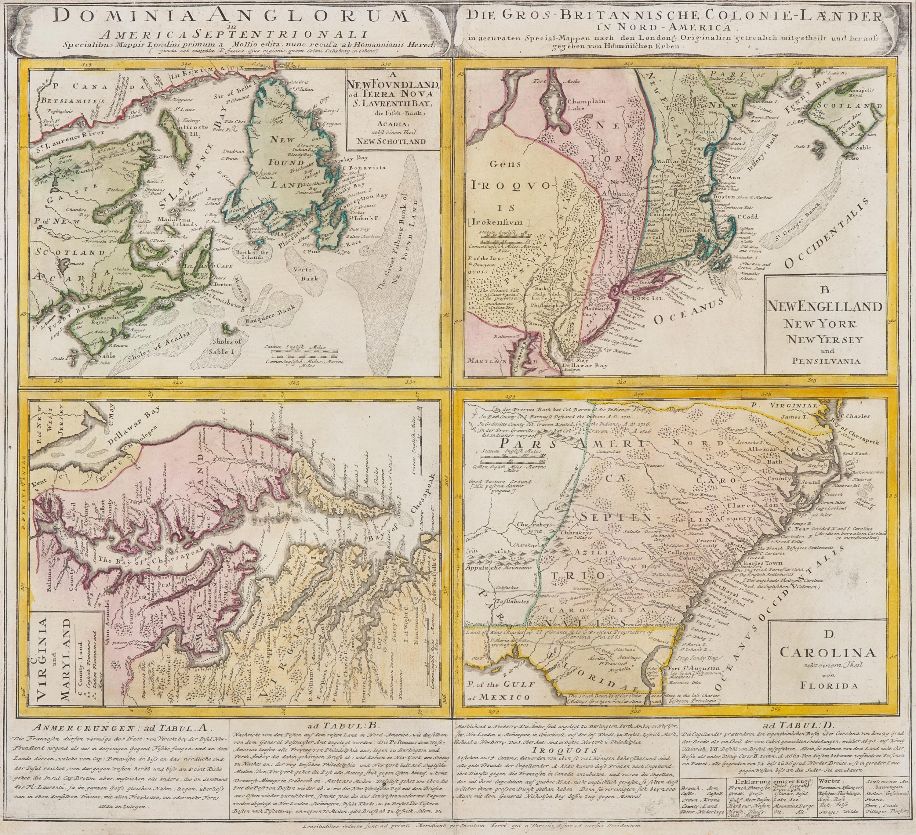 [Maps & Atlases] Dominia Anglorum in American Septentrionali