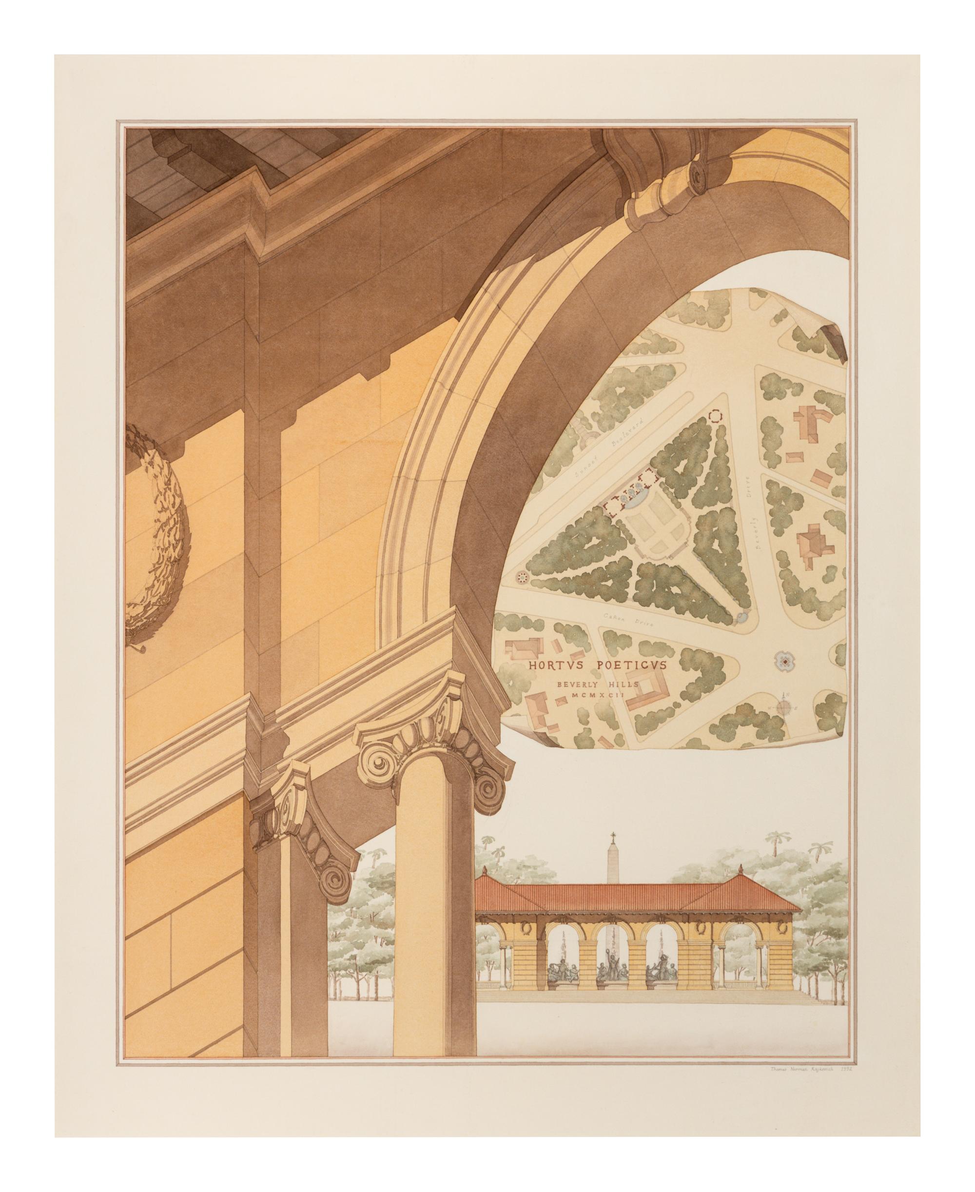A Group of Three Thomas Rajkovich Architectural Prints