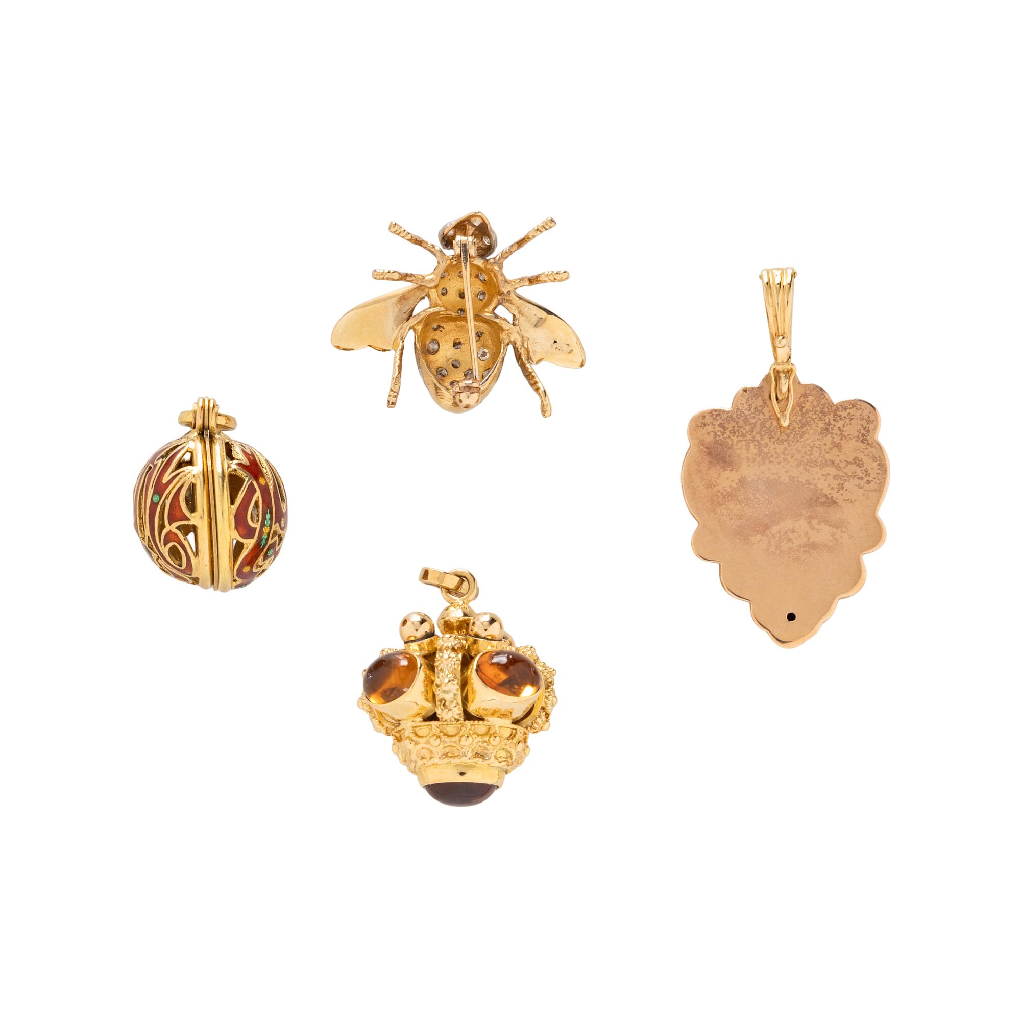 COLLECTION OF YELLOW GOLD AND GEMSTONE JEWELRY