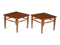 A Pair of Henredon Stained Fruitwood Side Tables