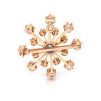 ANTIQUE, ROSE GOLD AND DIAMOND PENDANT/BROOCH