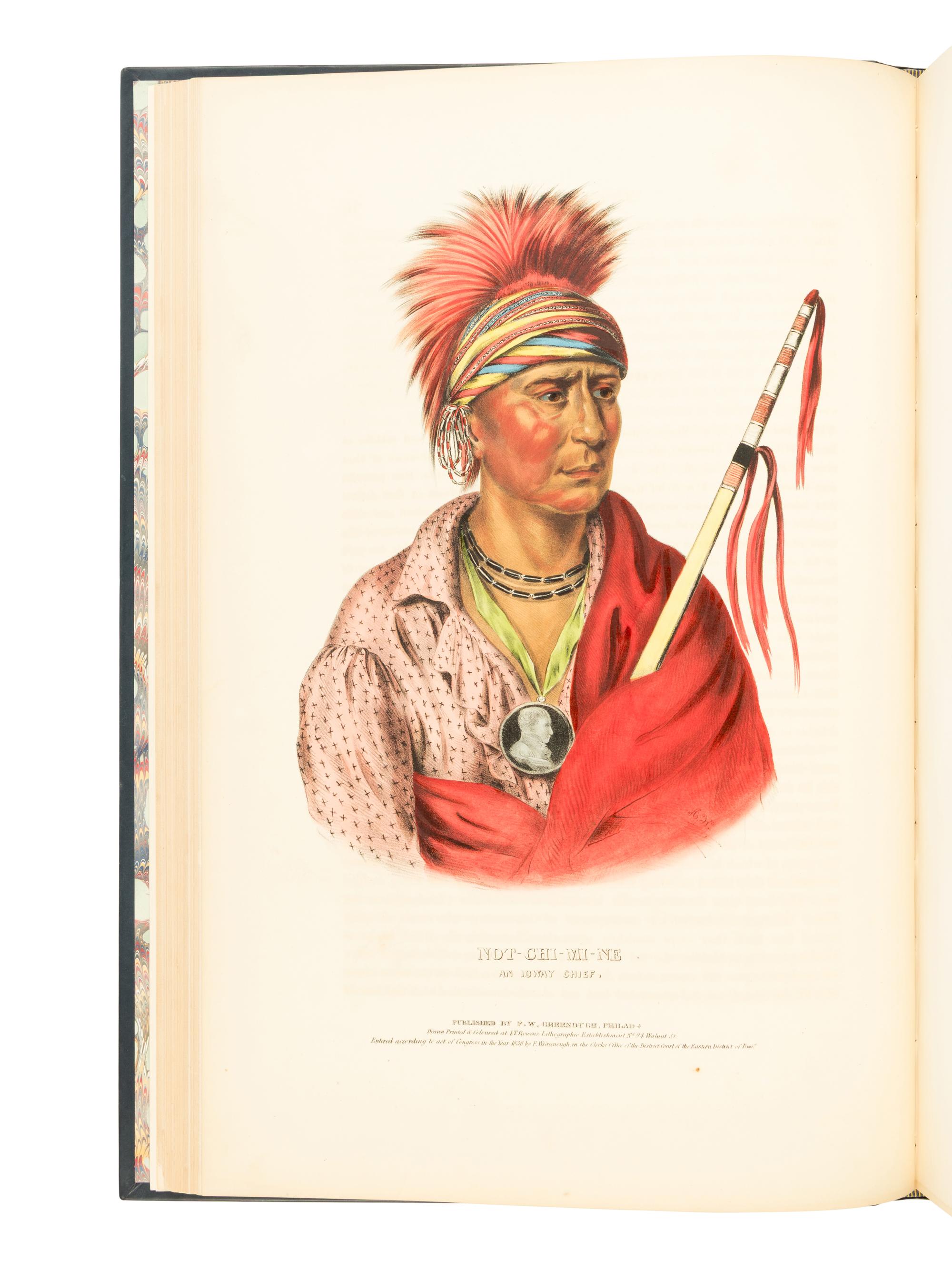 [AMERICANA]. McKENNEY, Thomas L. (1785-1859) and James HALL (1793-1868). History of the Indian Tribes of North America . Philadelphia: [Edward C. Biddle, 1836]; Frederick W. Greenough, 1838; Daniel Rice and James G. Clark, 1844.