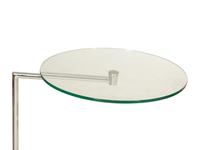 Three Contemporary Chrome and Glass Side Tables