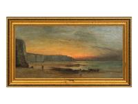 Welsh Coastal Landscape with Fishermen