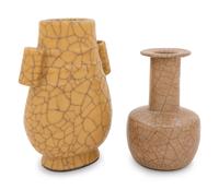 Two Chinese Crackle Glazed Porcelain Wares