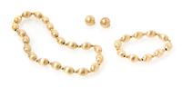 A Yellow Gold Demi Parure, 23.80 dwts.
