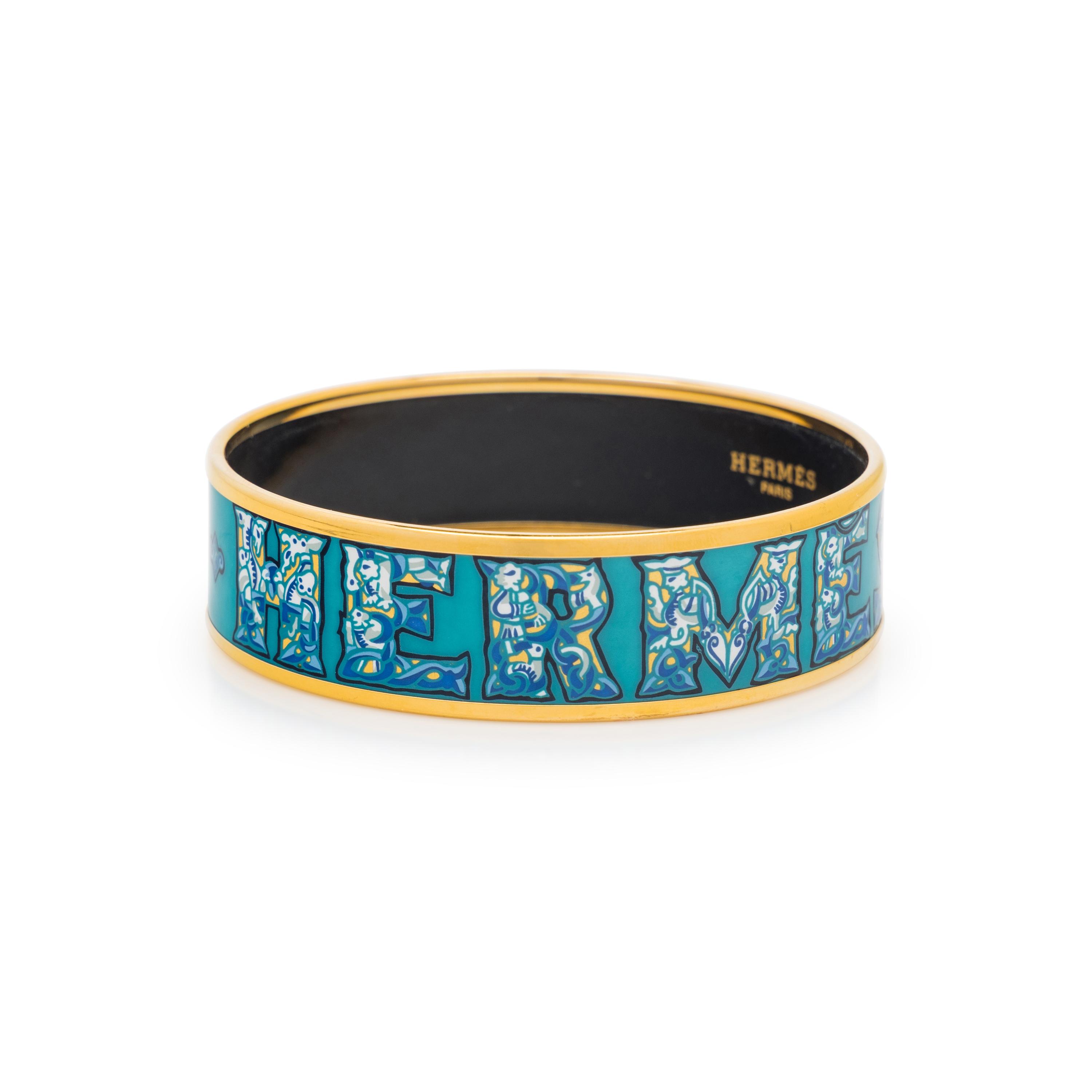 Hermès, Enameled Bangle Bracelet