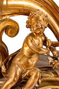 A Pair of Louis XV Style Gilt-Bronze Chenets — 19TH CENTURY
