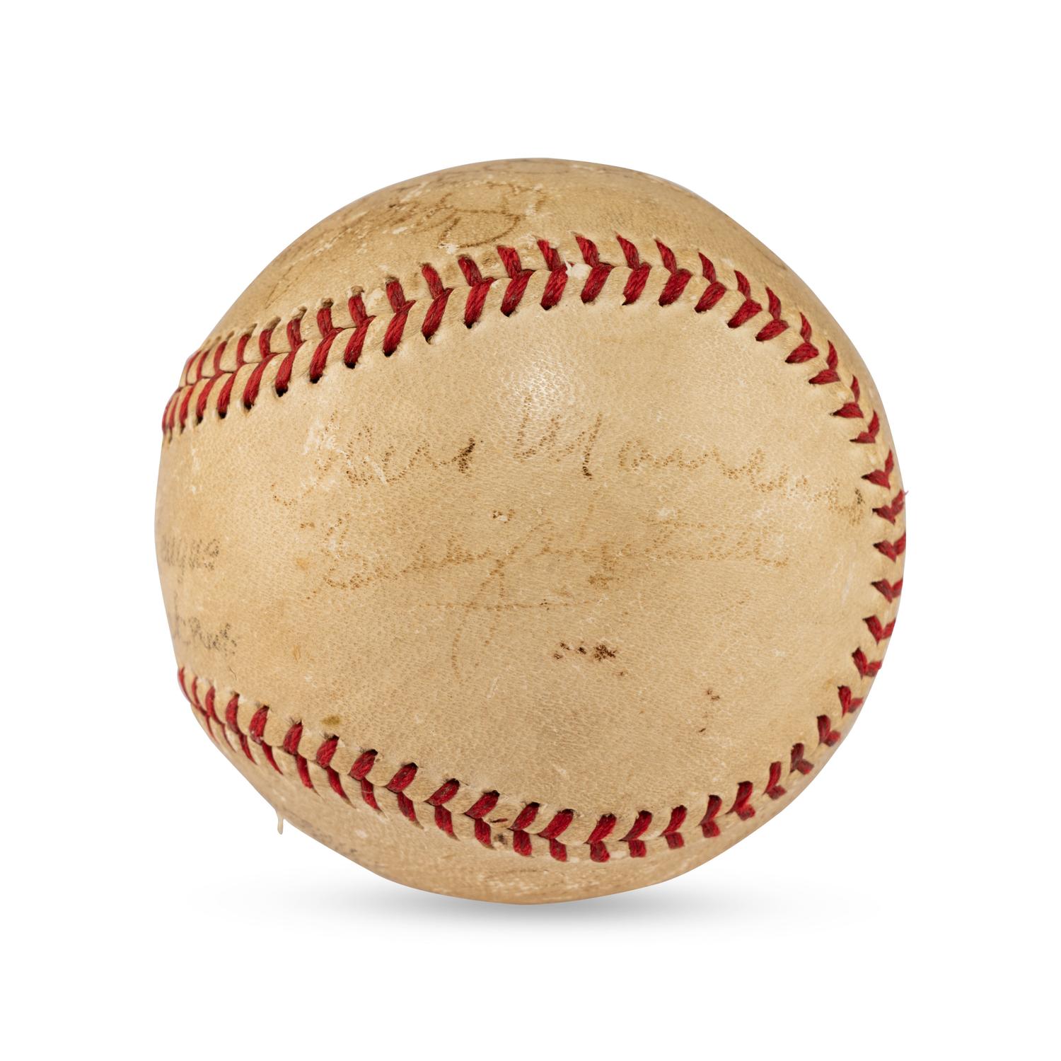 A 1939 Chicago Cubs Team Signed Autograph Baseball Featuring Dizzy Dean and Gabby Hartnett (Beckett Authentication Services)