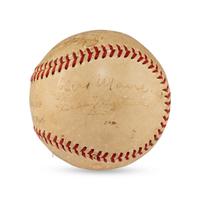 A 1939 Chicago Cubs Team Signed Autograph Baseball Featuring Dizzy Dean and Gabby Hartnett (Beckett Authentication Services)