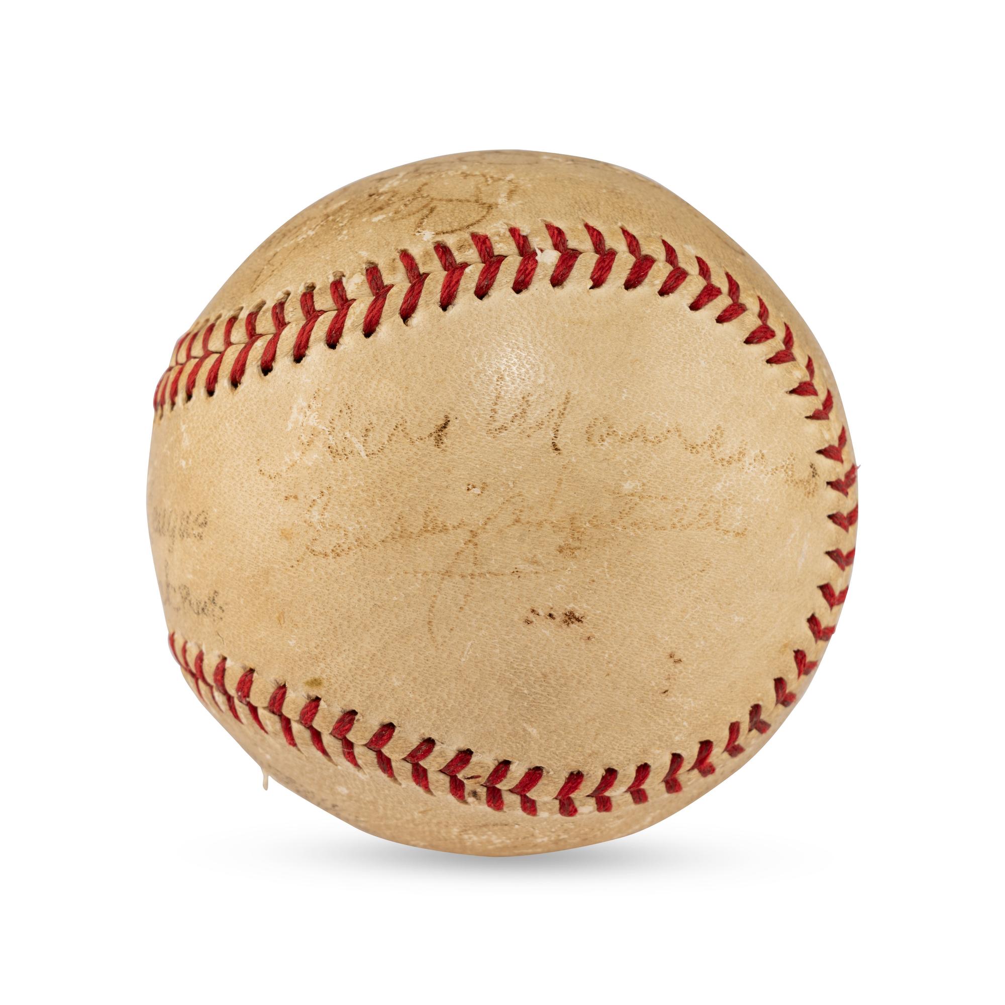 A 1939 Chicago Cubs Team Signed Autograph Baseball Featuring Dizzy Dean and Gabby Hartnett (Beckett Authentication Services)