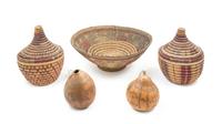 A Group of African Woven Vessels Diameter of largest 17 inches. — 19TH CENTURY