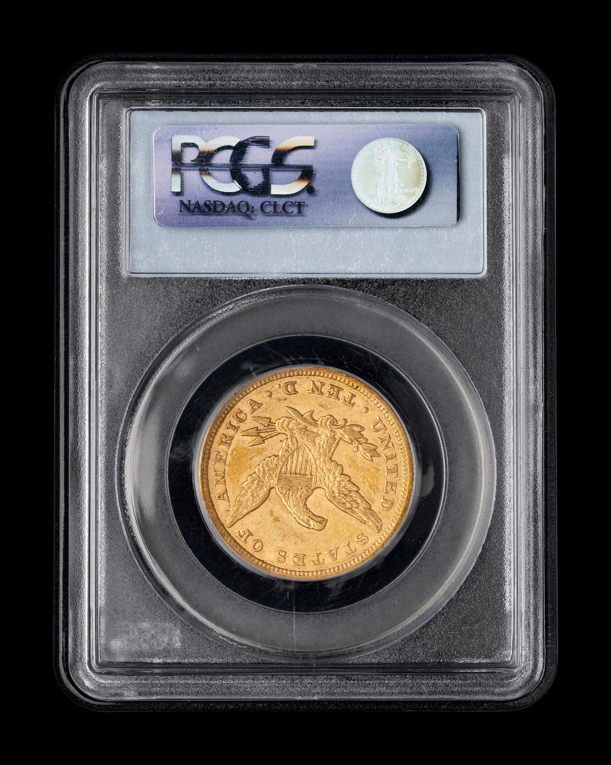 An 1854 Liberty Head $10 Gold Coin (PCGS XF45)