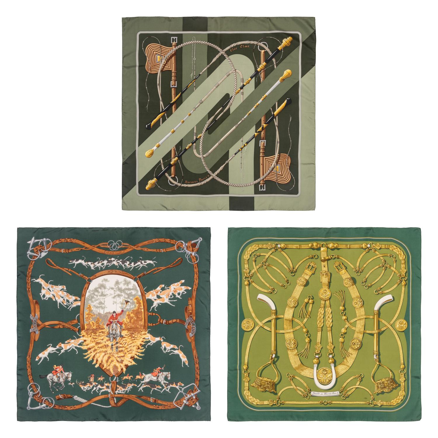 Three Hermès Scarves