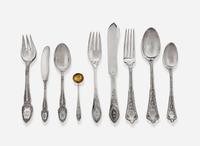 An assorted group of fifty-two sterling silver flatware items, Tiffany & Co., New York, NY, dates ranging 1872-1947