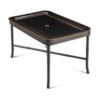 A Maitland-Smith Gilt Tooled Leather Tray Table