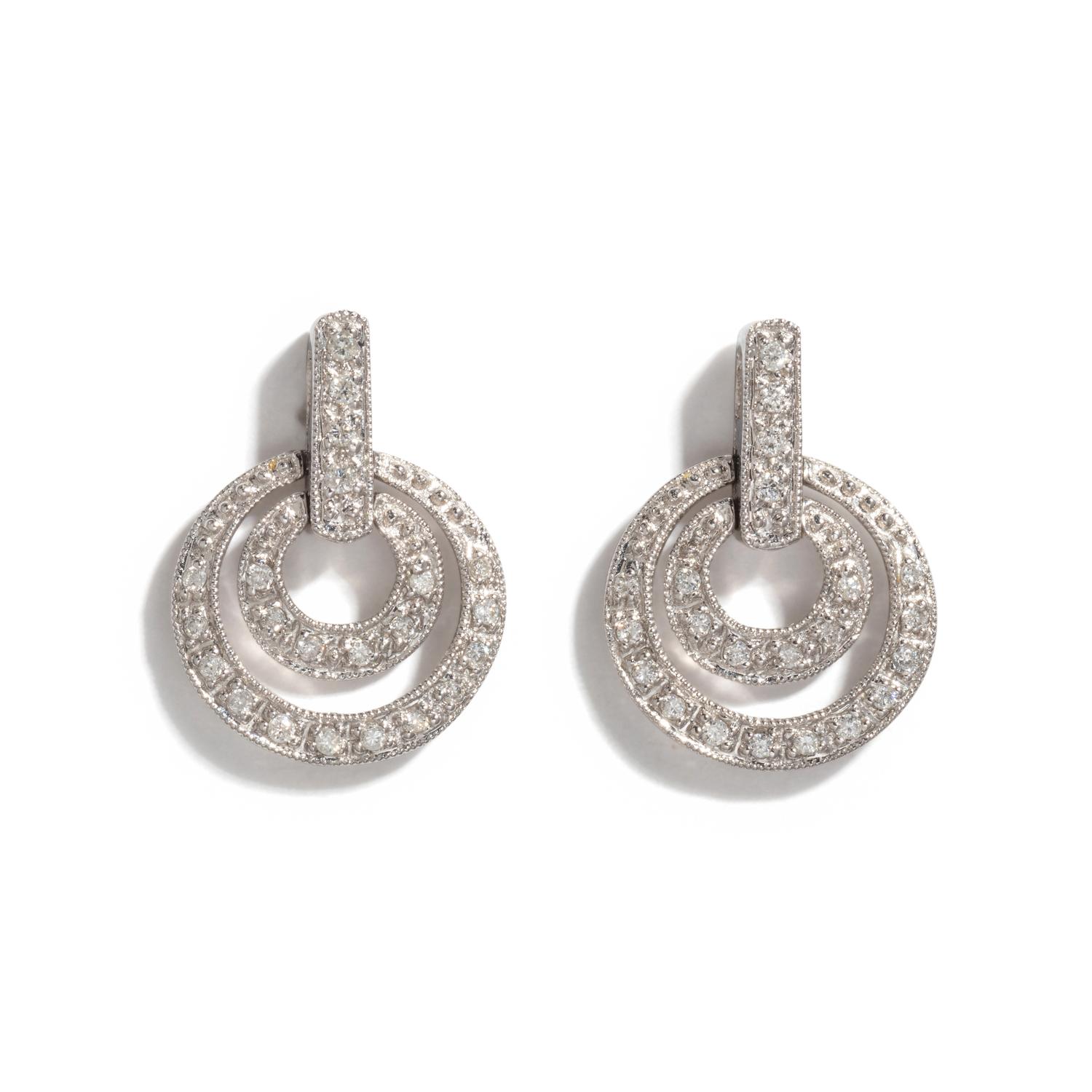 WHITE GOLD AND DIAMOND EARRINGS