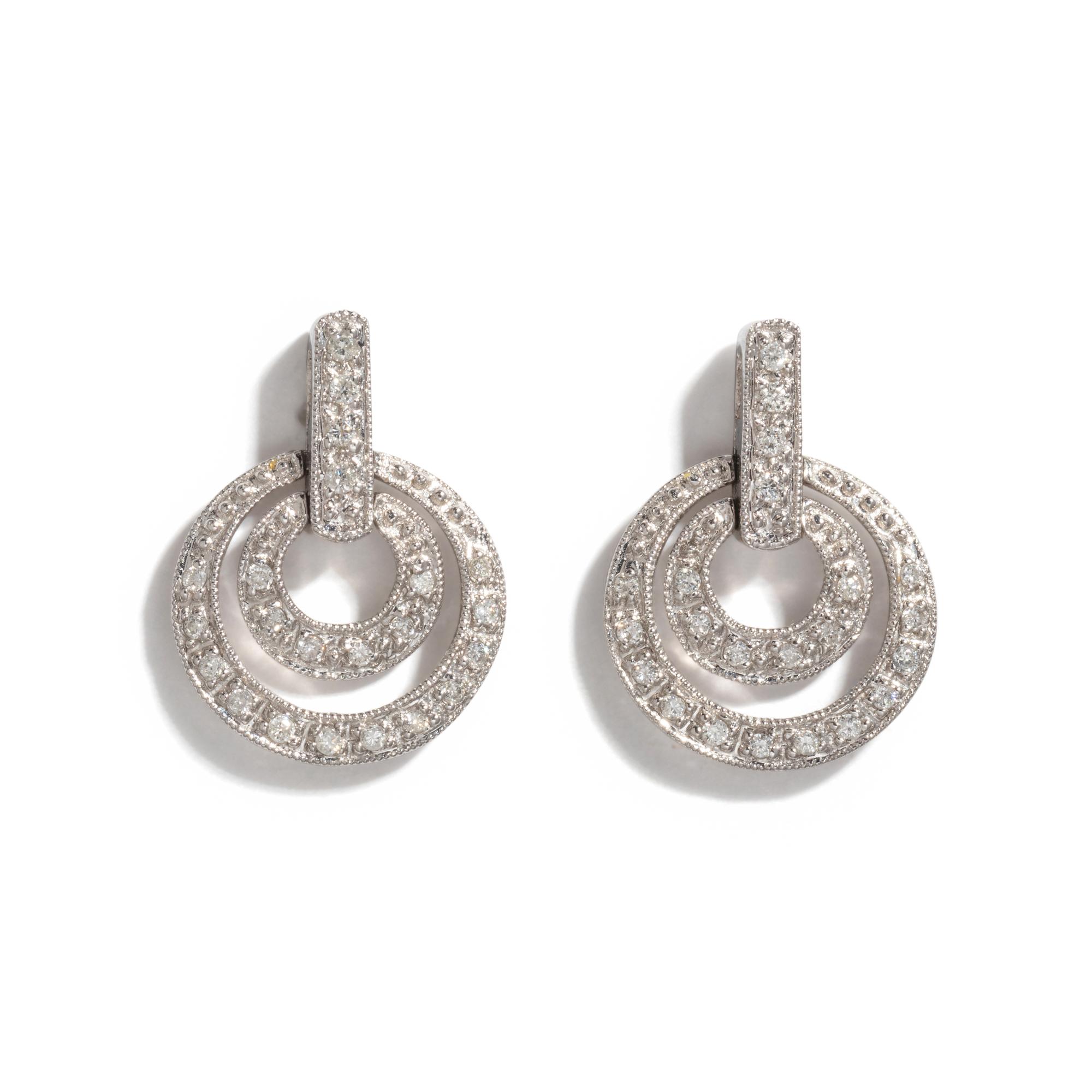 WHITE GOLD AND DIAMOND EARRINGS