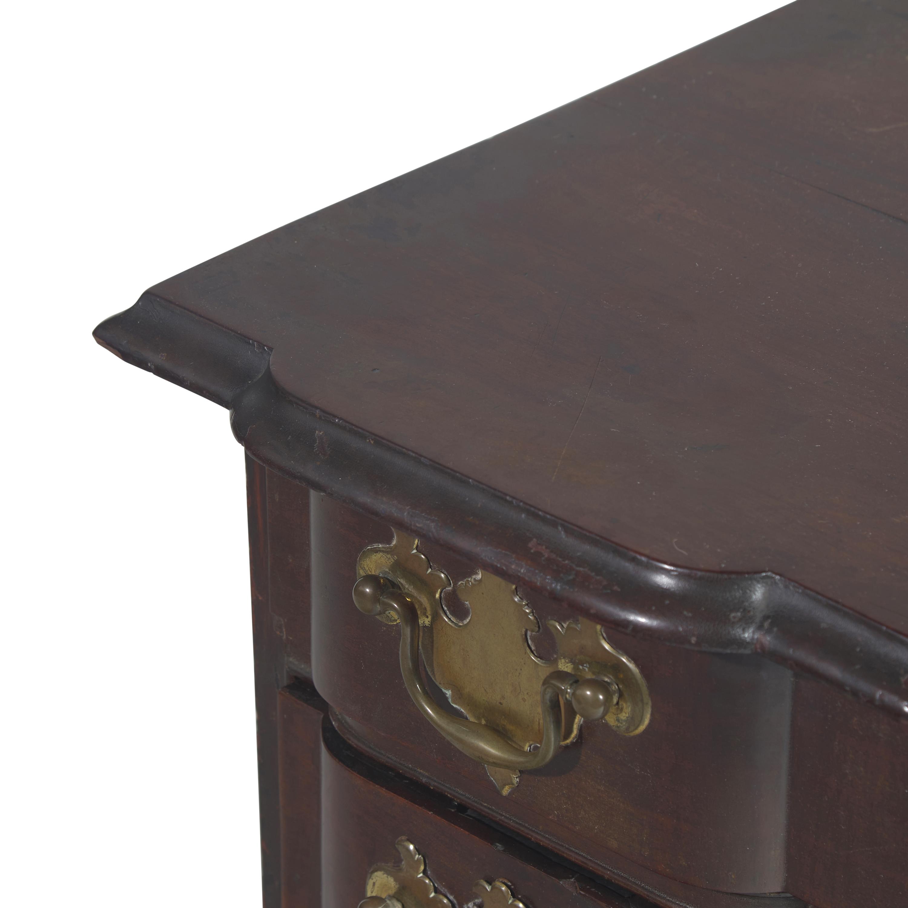 A Chippendale Mahogany Block-Front Kneehole Desk