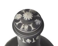 A Wedgwood Black Jasperware Bottle Vase and Cover