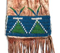 Northern Plains Beaded Hide Tobacco Bag