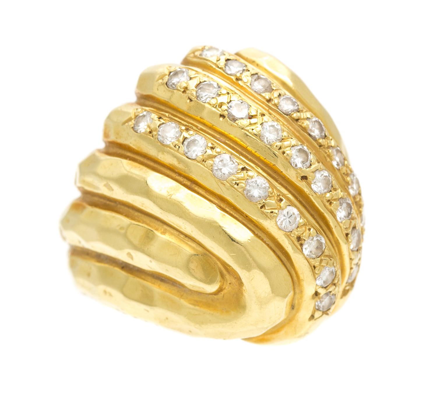 An 18 Karat Yellow Gold and Diamond Ring, Henry Dunay, 9.40 dwts.