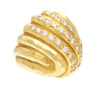 An 18 Karat Yellow Gold and Diamond Ring, Henry Dunay, 9.40 dwts.