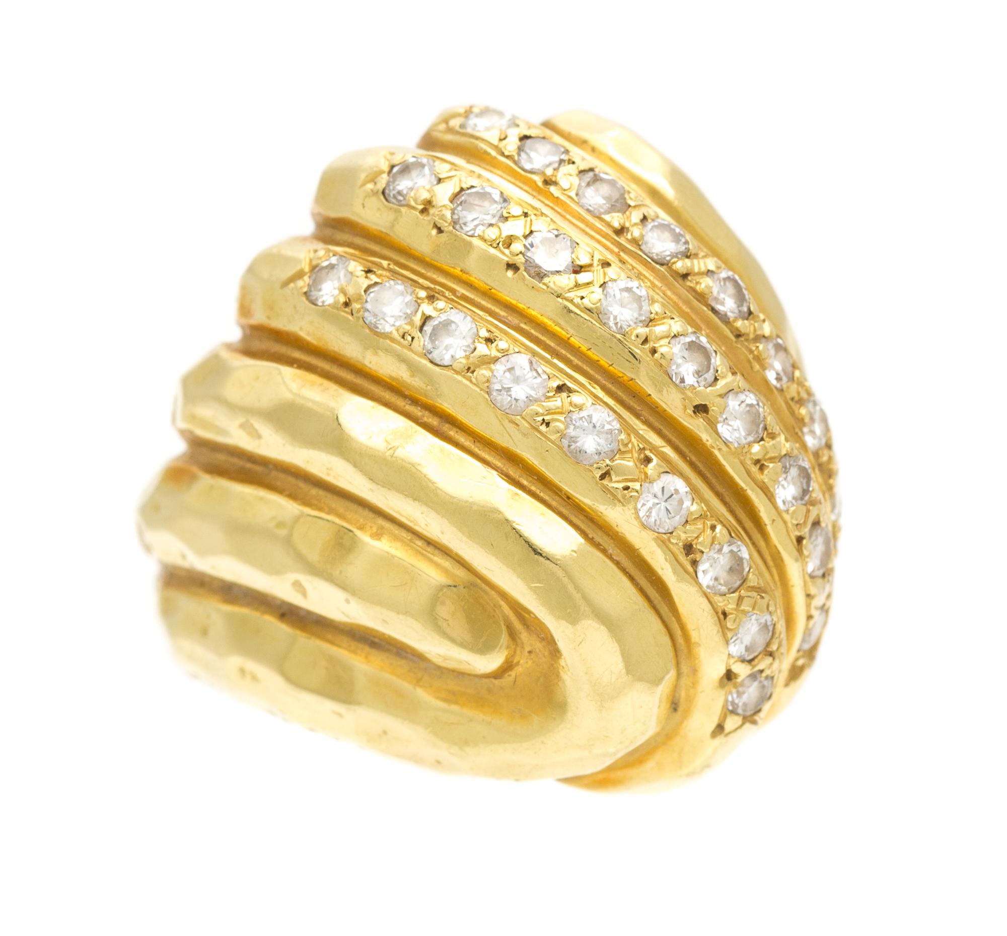 An 18 Karat Yellow Gold and Diamond Ring, Henry Dunay, 9.40 dwts.