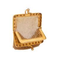 ANTIQUE, GOLD AND DIAMOND MESH COIN PURSE