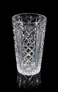 Waterford, a cut glass vase, of tapering form