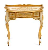 An Italian Painted and Parcel Gilt Side Table