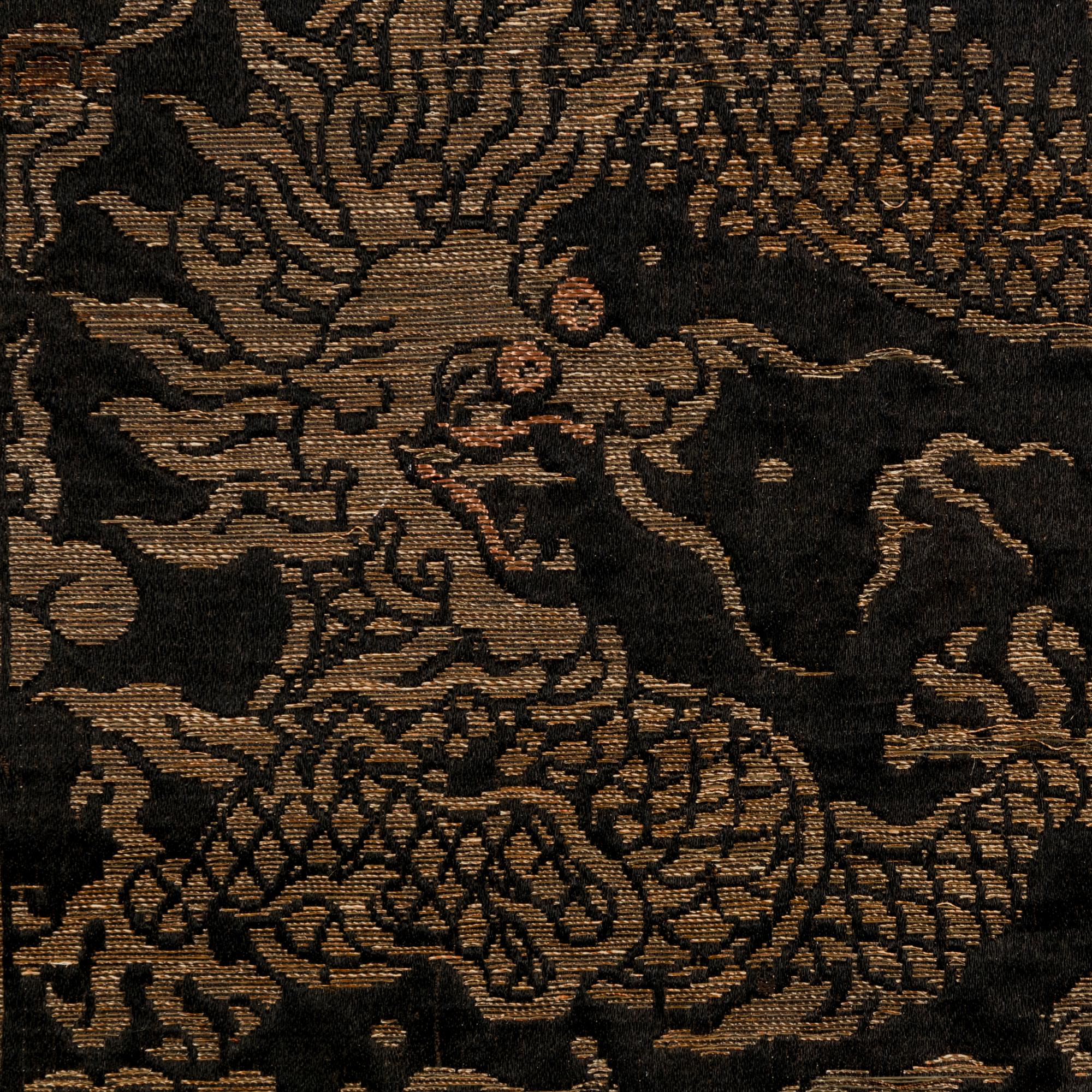 Three Chinese Silk Brocade Panels, 19th-20th Century 清晚期 織錦三幅