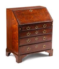A George II Walnut Slant-Front Desk