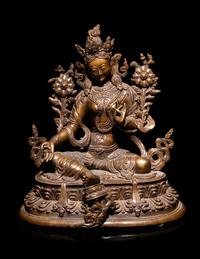 A Sino-Tibetan Copper Alloy Figure of Tara