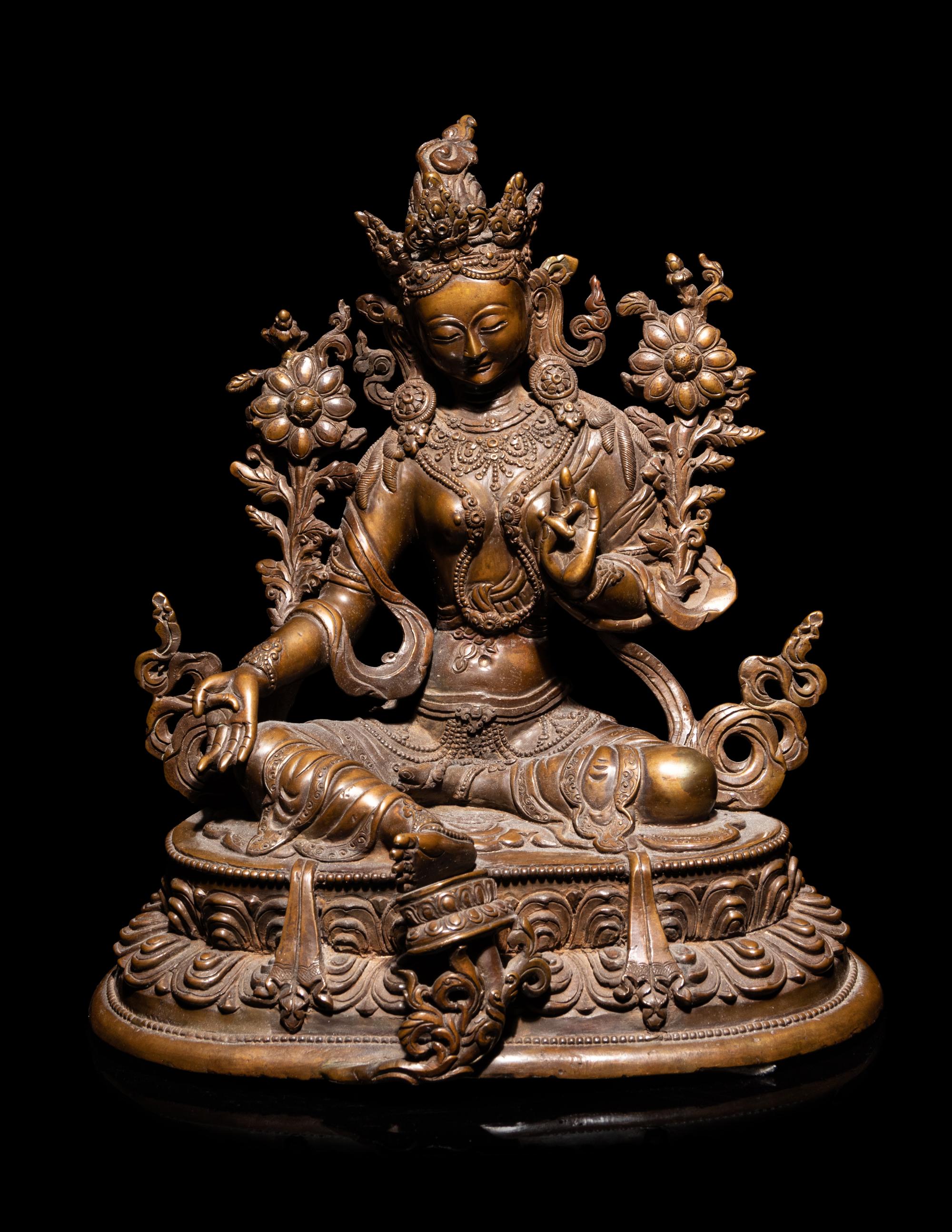 A Sino-Tibetan Copper Alloy Figure of Tara