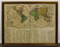 A Geographical Map of the World 18 3/4 x 23 1/4 inches. — 19TH/20TH CENTURY