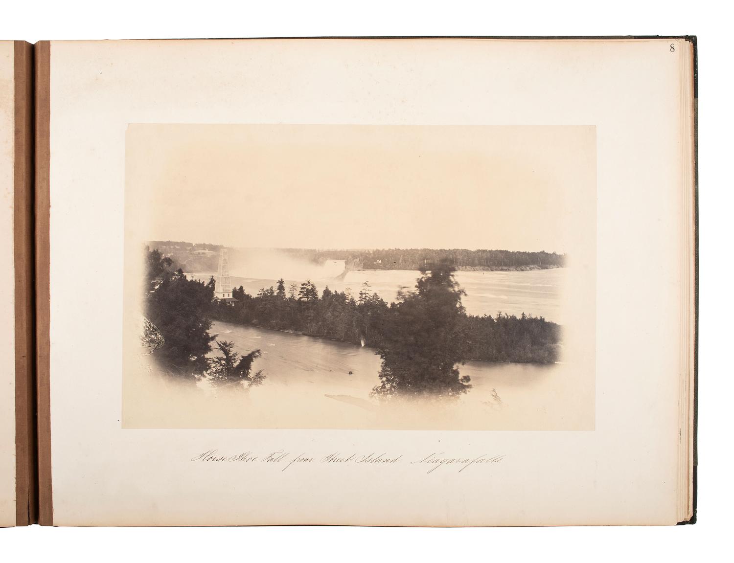 [NIAGARA FALLS, NY - EARLY PHOTOGRAPHY]. An album containing 20 views of Niagara Falls. Niagara Falls, New York, compiled in 1867.