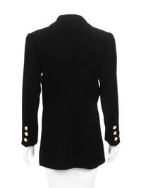 Givenchy Haute Couture Velvet Double Breasted Jacket, 1970-90s