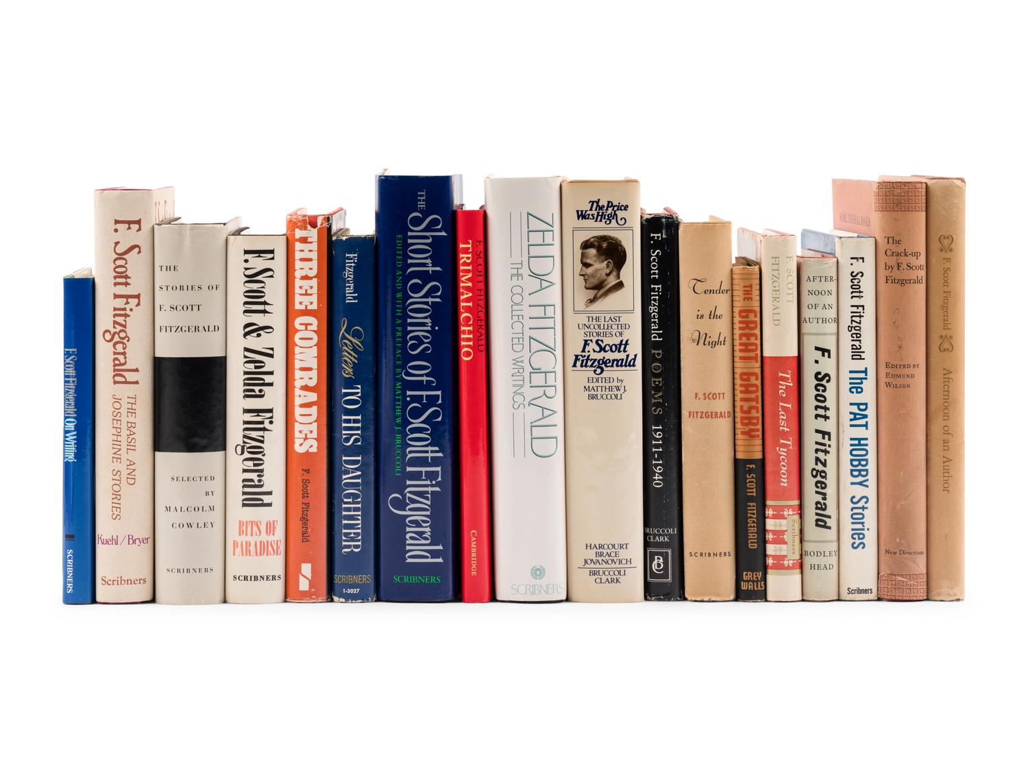 FITZGERALD, F. Scott (1896-1940). A group of 18 works by or about the author, MANY FIRST EDITIONS, including: